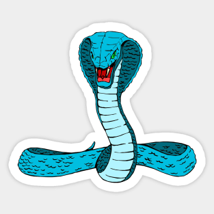 Blue snake Sticker